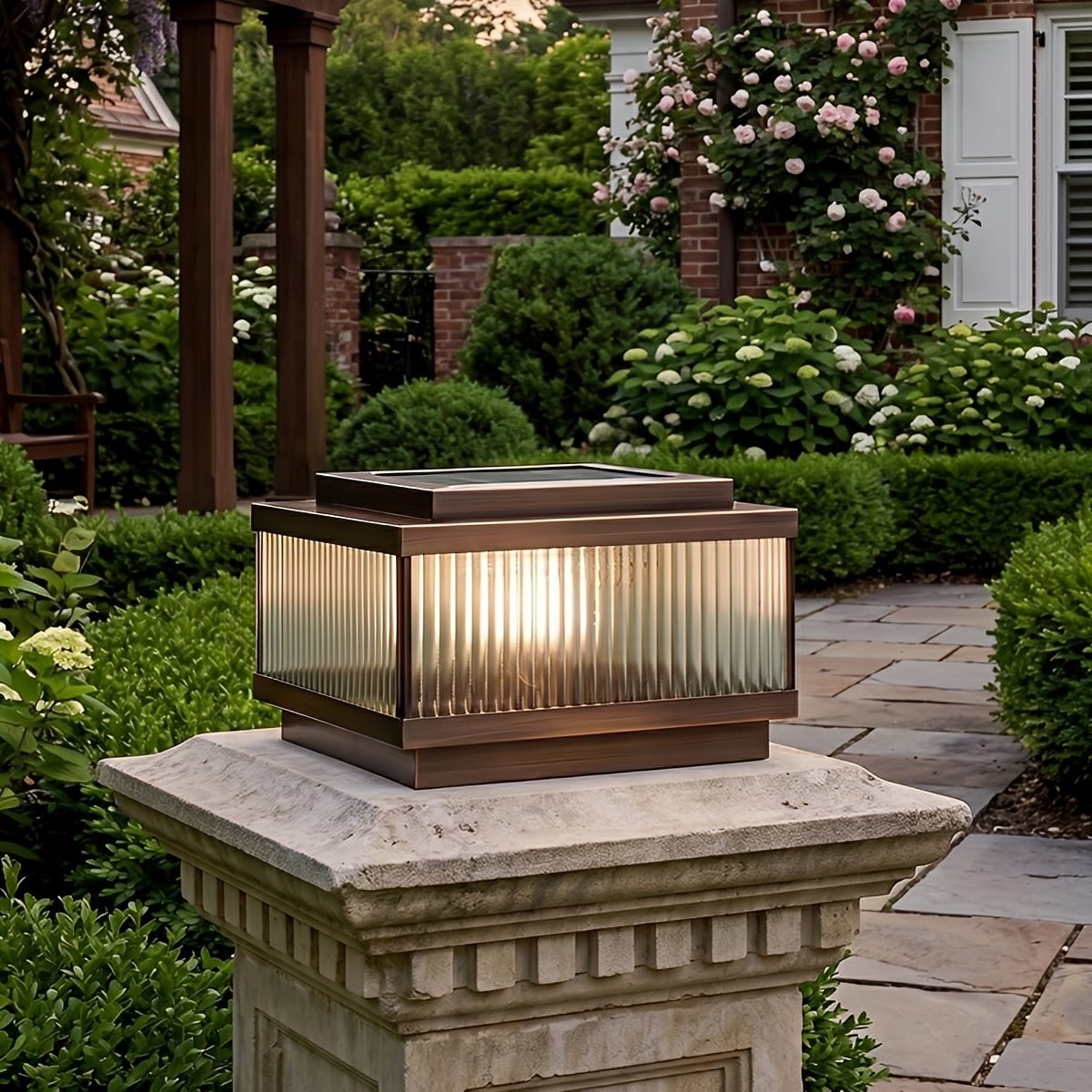Classic Square Waterproof Outdoor Post Light Fence Pillar Lamp