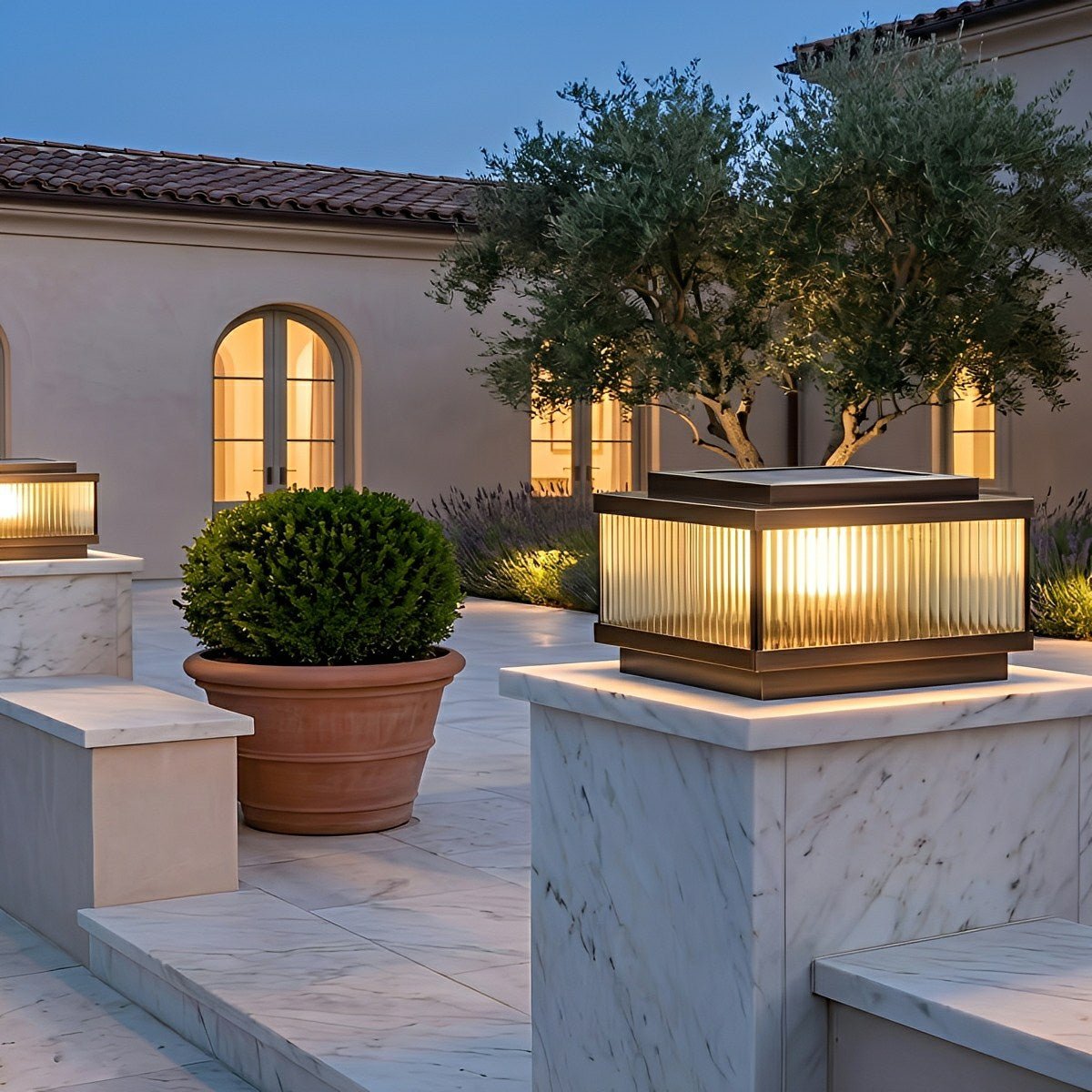Classic Square Waterproof Outdoor Post Light Fence Pillar Lamp