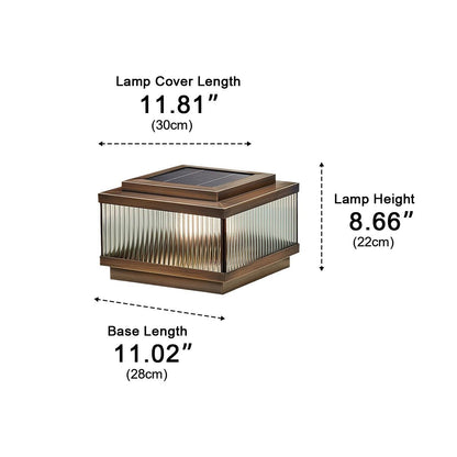 Classic Square Waterproof Outdoor Post Light Fence Pillar Lamp