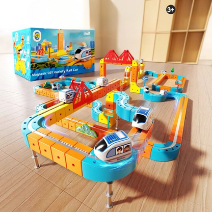Magnetic Electric Train Track Set