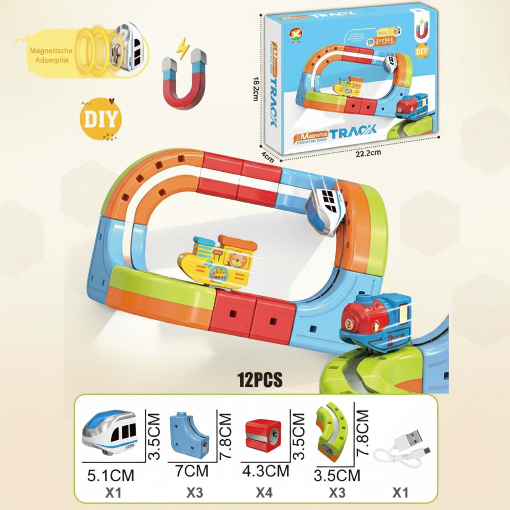 Magnetic Electric Train Track Set