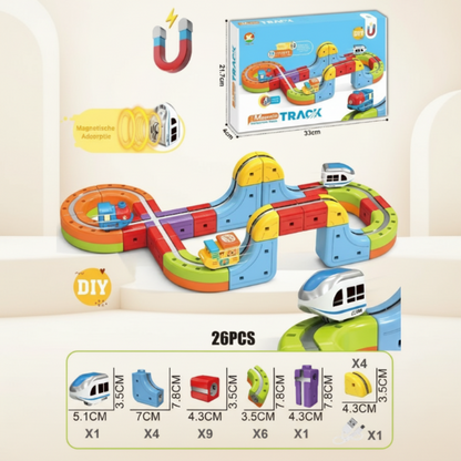 Magnetic Electric Train Track Set