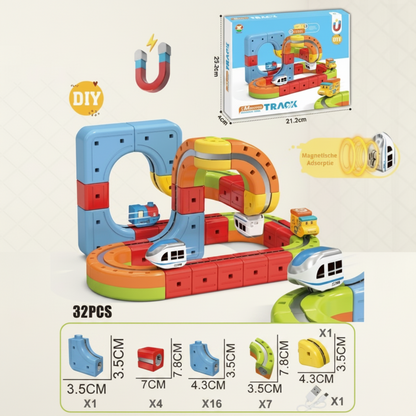 Magnetic Electric Train Track Set
