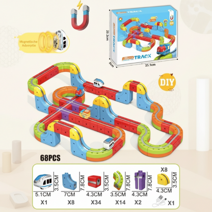 Magnetic Electric Train Track Set