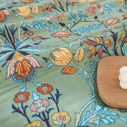 Reversible Woven Cotton Quilt Throw