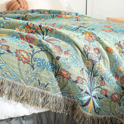 Reversible Woven Cotton Quilt Throw