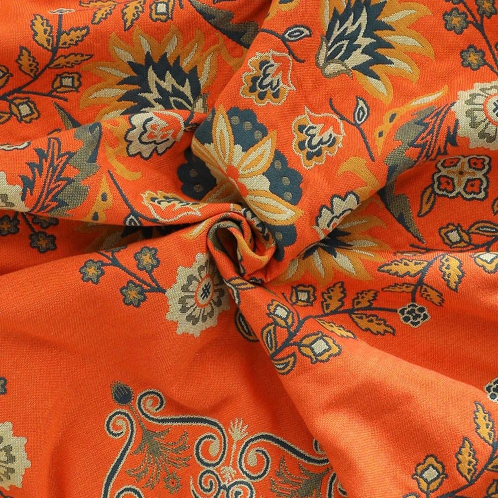 Reversible Cotton Throw with Fringe