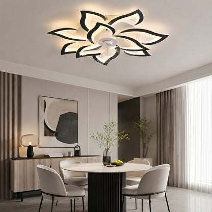 Creative Floral Shaped DC Motor LED Ceiling Fan Lights