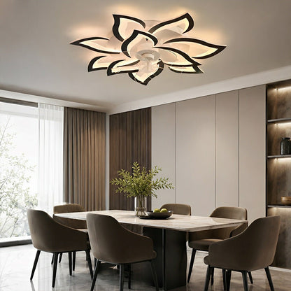 Creative Floral Shaped DC Motor LED Ceiling Fan Lights