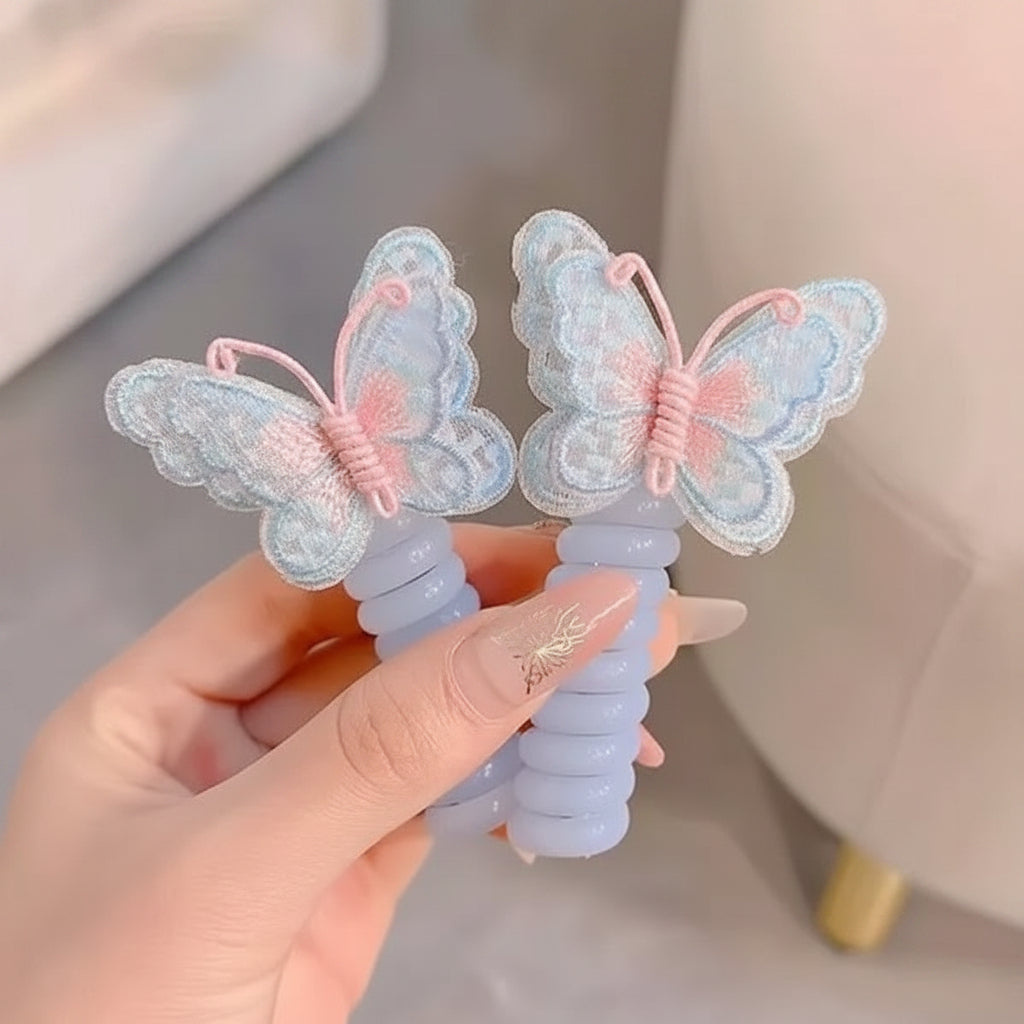 Butterfly Spiral Hair Ties Set