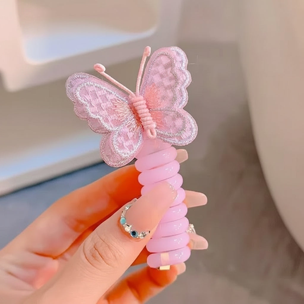 Butterfly Spiral Hair Ties Set
