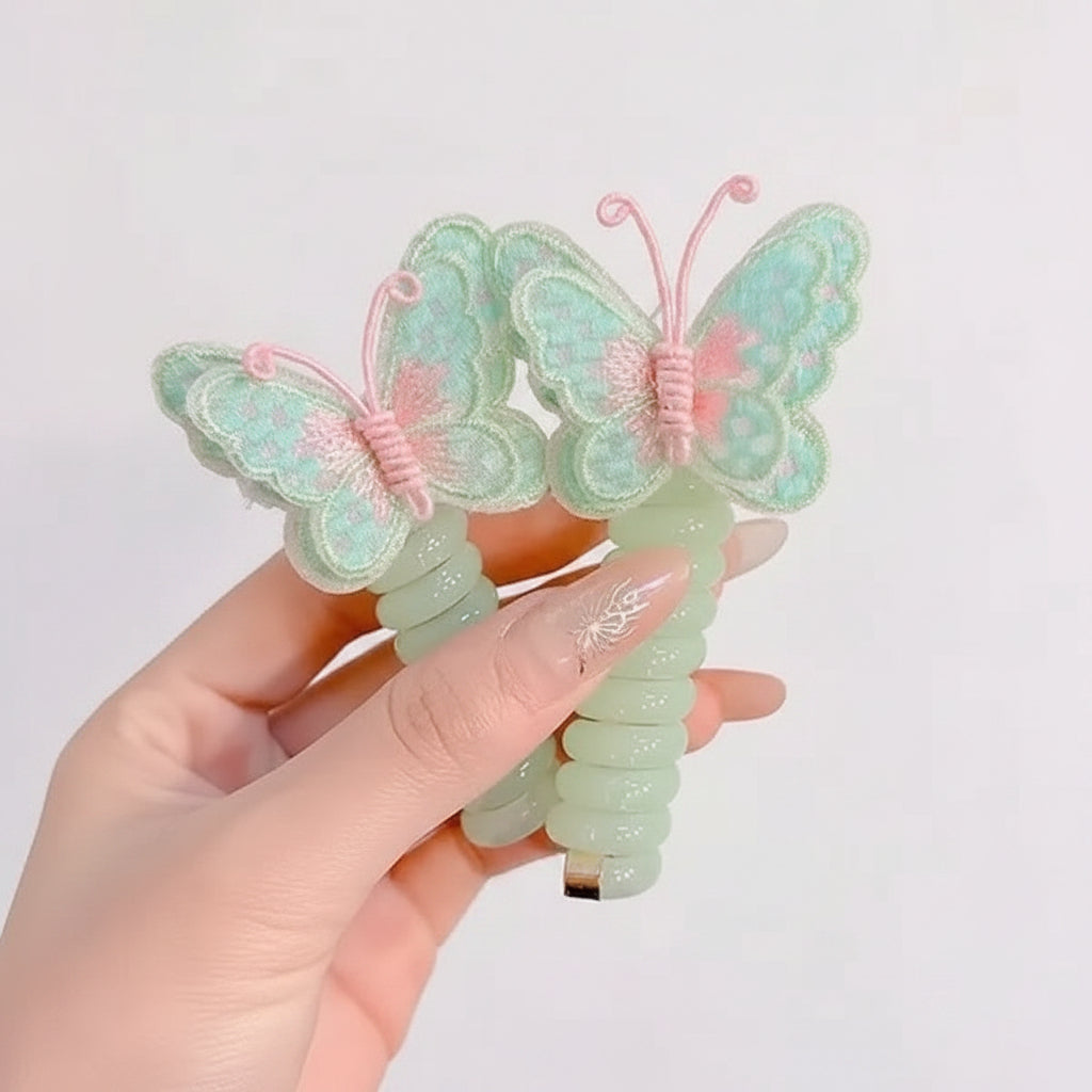 Butterfly Spiral Hair Ties Set