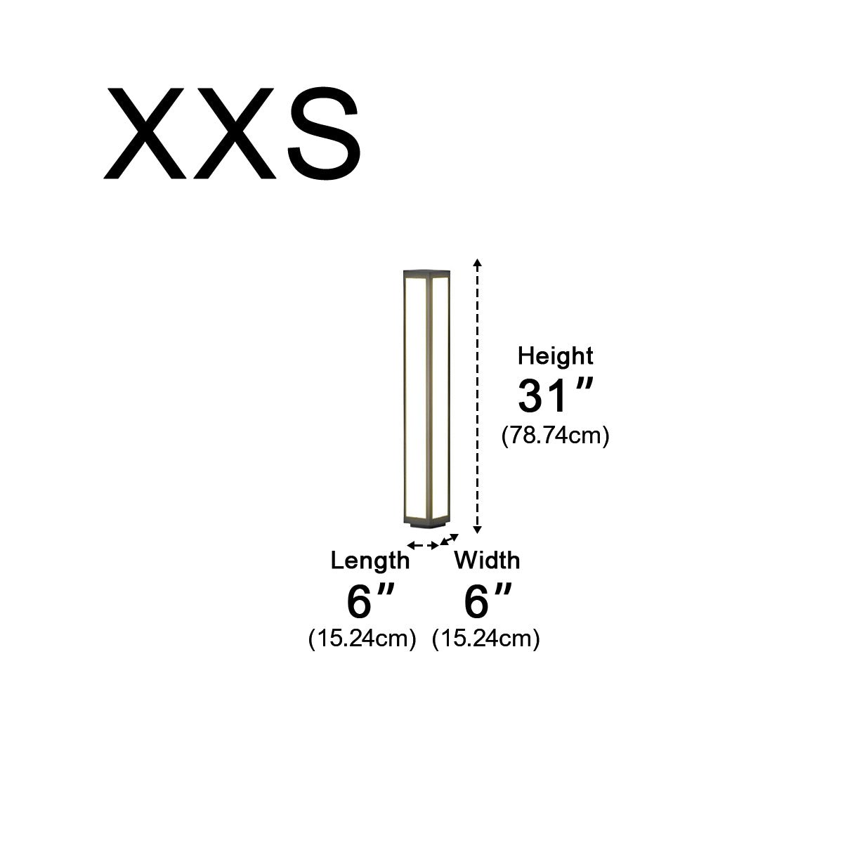 Waterproof LED Black Modern Outdoor Column Light