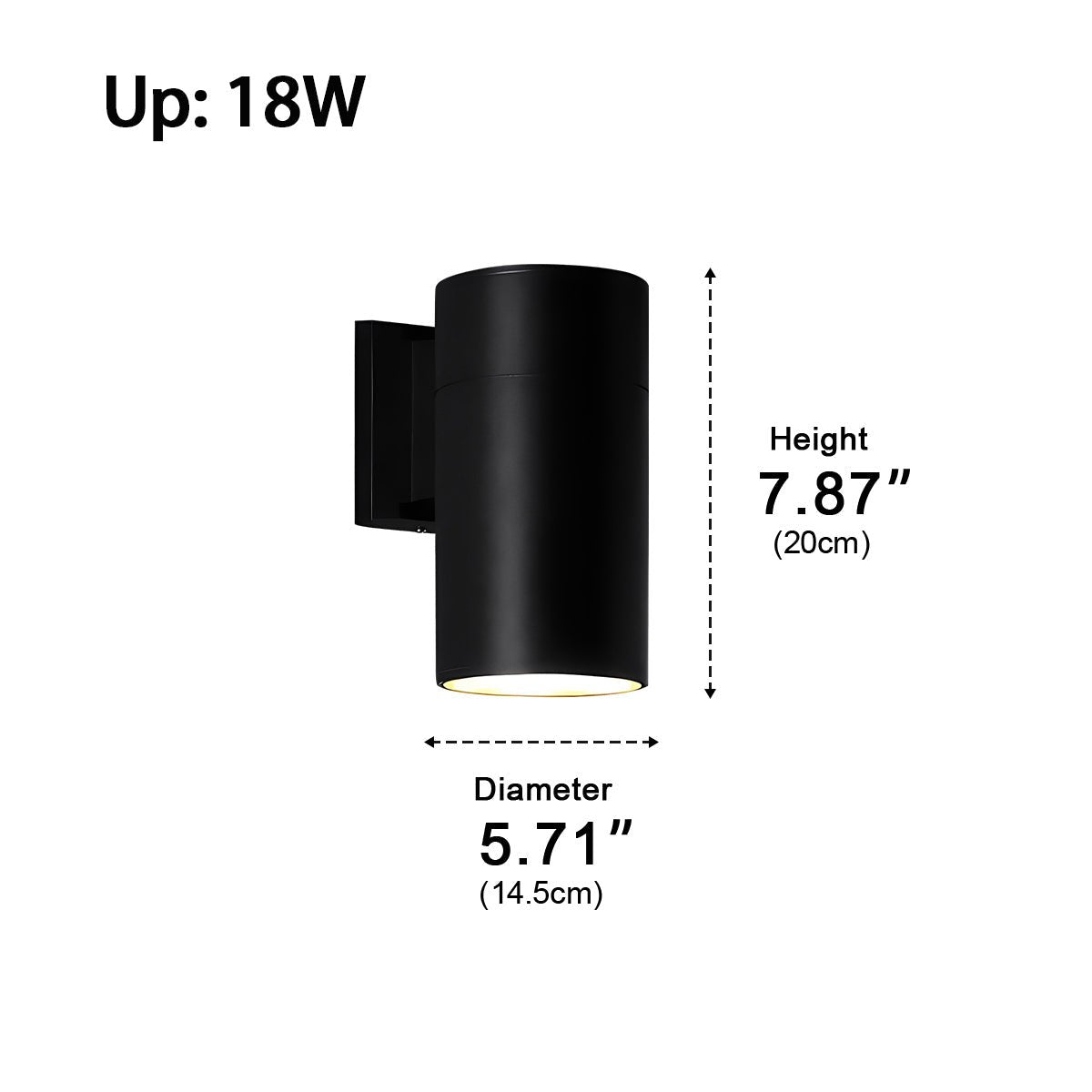 Cylinder Waterproof Outdoor Up and Down LED Exterior Wall Lights Spotlight
