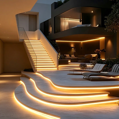 DC24V Waterproof Outdoor Recessed LED Flexible Linear Light Stair Lighting DIY