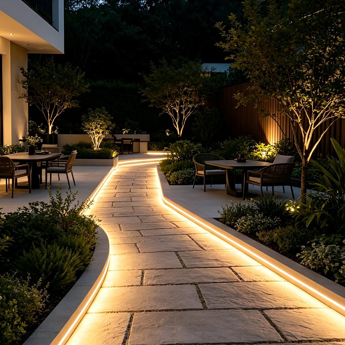 DC24V Waterproof Outdoor Recessed LED Flexible Linear Light Stair Lighting DIY