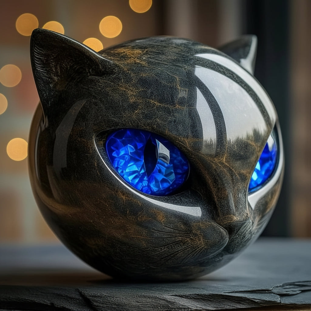 Modern Cat Sculpture Home Accent