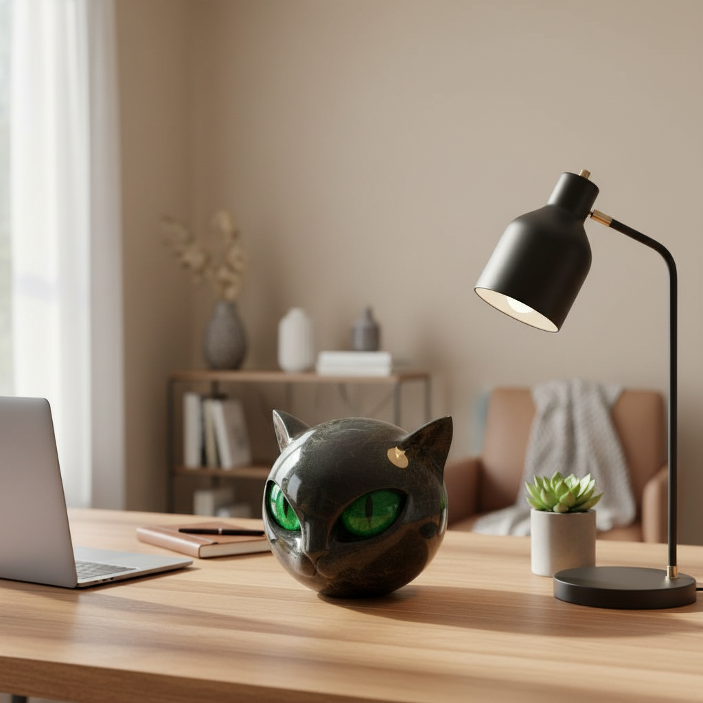 Modern Cat Sculpture Home Accent