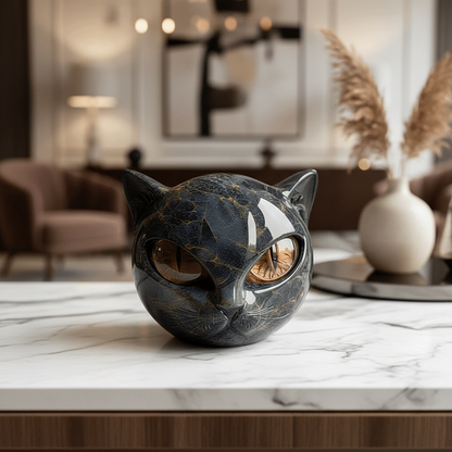 Modern Cat Sculpture Home Accent