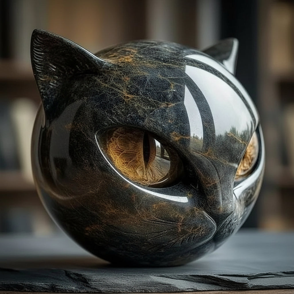 Modern Cat Sculpture Home Accent