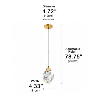 Dimmable Modern Luxury Brass Crystal Pendant Lights