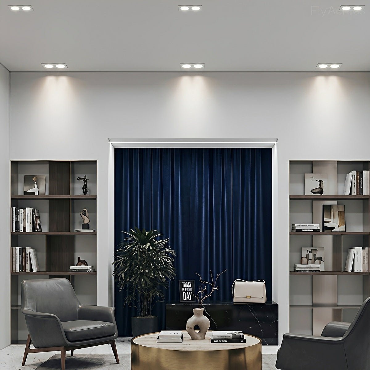Dimmable Modern Minimalist 2-Lights Ceiling Downlight Recessed LED Spotlight