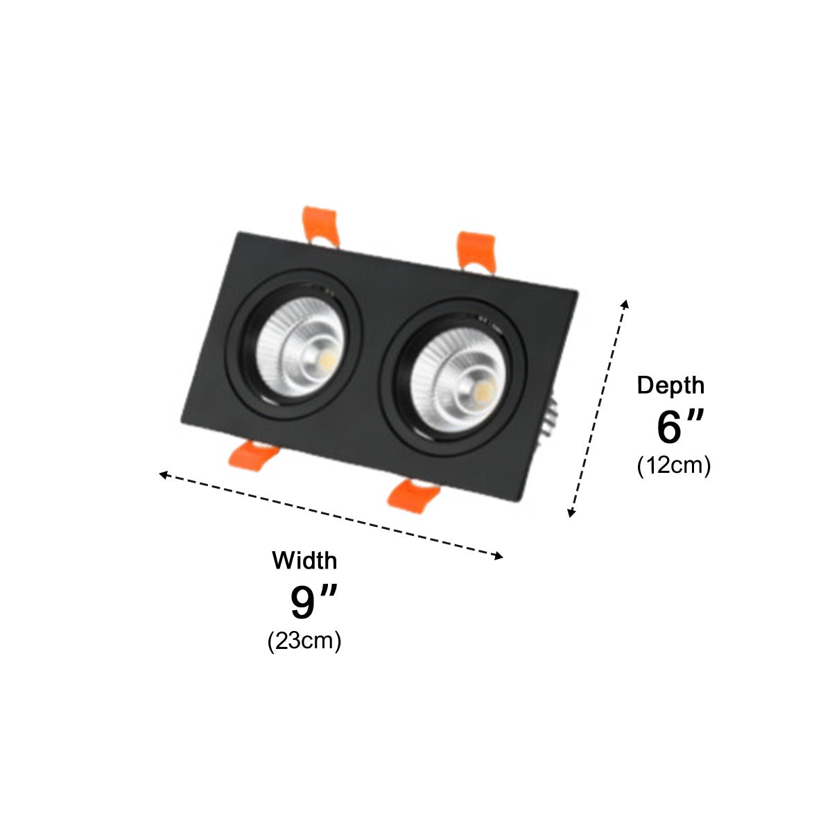 Dimmable Modern Minimalist 2-Lights Ceiling Downlight Recessed LED Spotlight