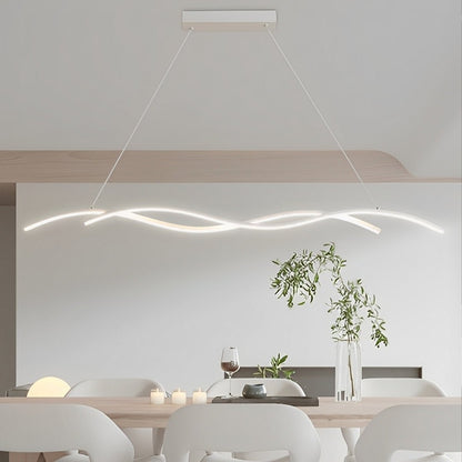 Dimmable Modern Minimalist Double Wave LED Pendant Light