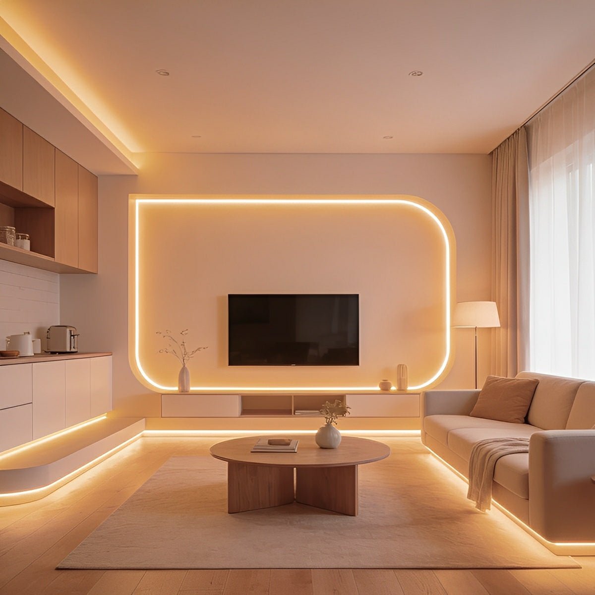DIY Plug In Flexible LED Neon Strip Light Recessed Linear Lighting