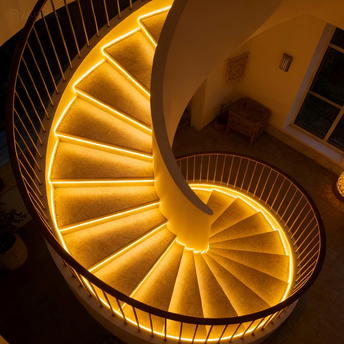 DIY Waterproof Recessed Flexible LED Strip Stair Lights Outdoor Linear Light DC24V