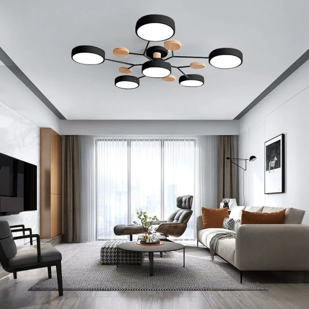 Energy-Efficient LED Semi-Flush Ceiling Chandelier
