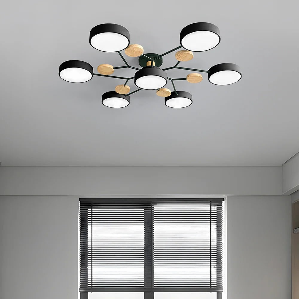 Energy-Efficient LED Semi-Flush Ceiling Chandelier