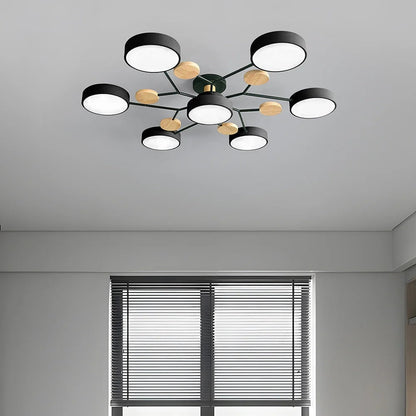 Energy-Efficient LED Semi-Flush Ceiling Chandelier