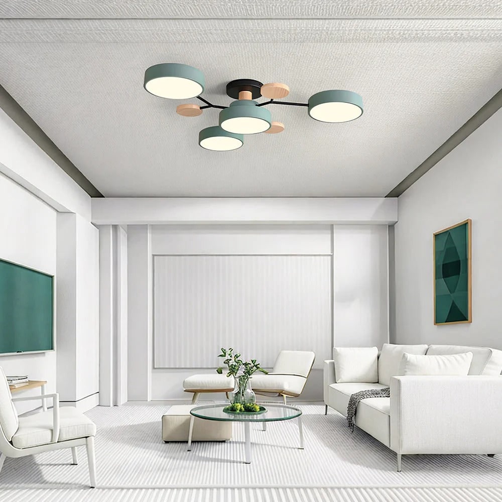Energy-Efficient LED Semi-Flush Ceiling Chandelier