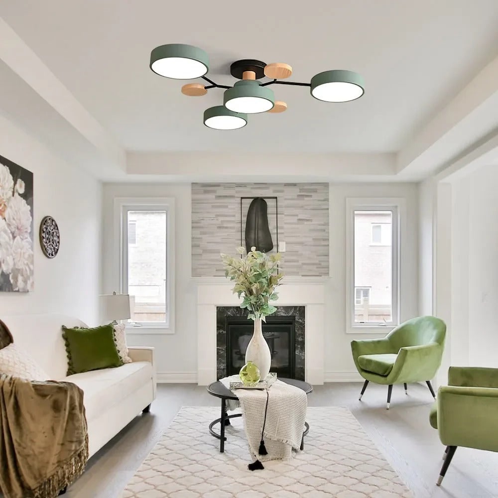 Energy-Efficient LED Semi-Flush Ceiling Chandelier