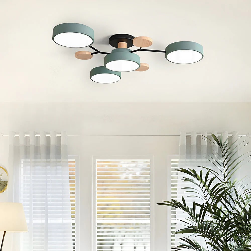 Energy-Efficient LED Semi-Flush Ceiling Chandelier