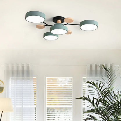 Energy-Efficient LED Semi-Flush Ceiling Chandelier