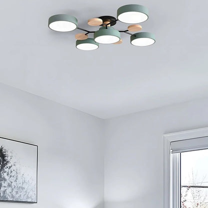 Energy-Efficient LED Semi-Flush Ceiling Chandelier