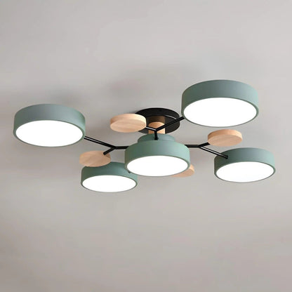 Energy-Efficient LED Semi-Flush Ceiling Chandelier