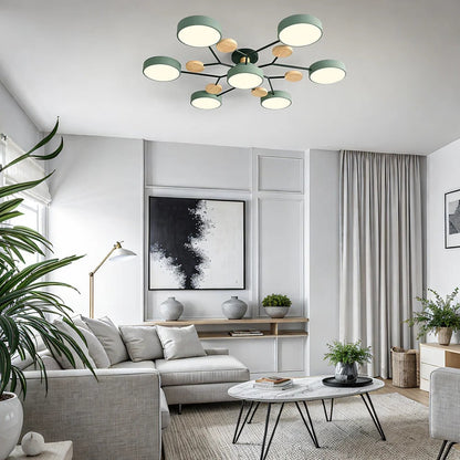 Energy-Efficient LED Semi-Flush Ceiling Chandelier