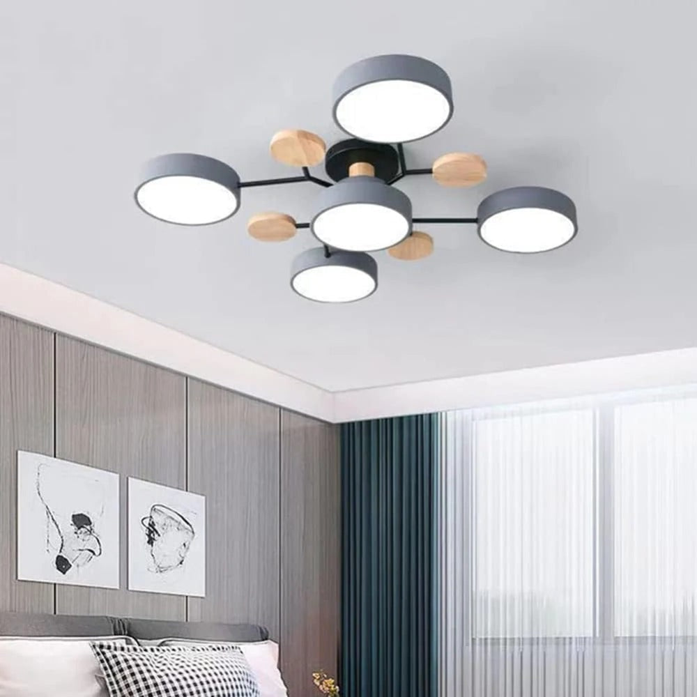 Energy-Efficient LED Semi-Flush Ceiling Chandelier