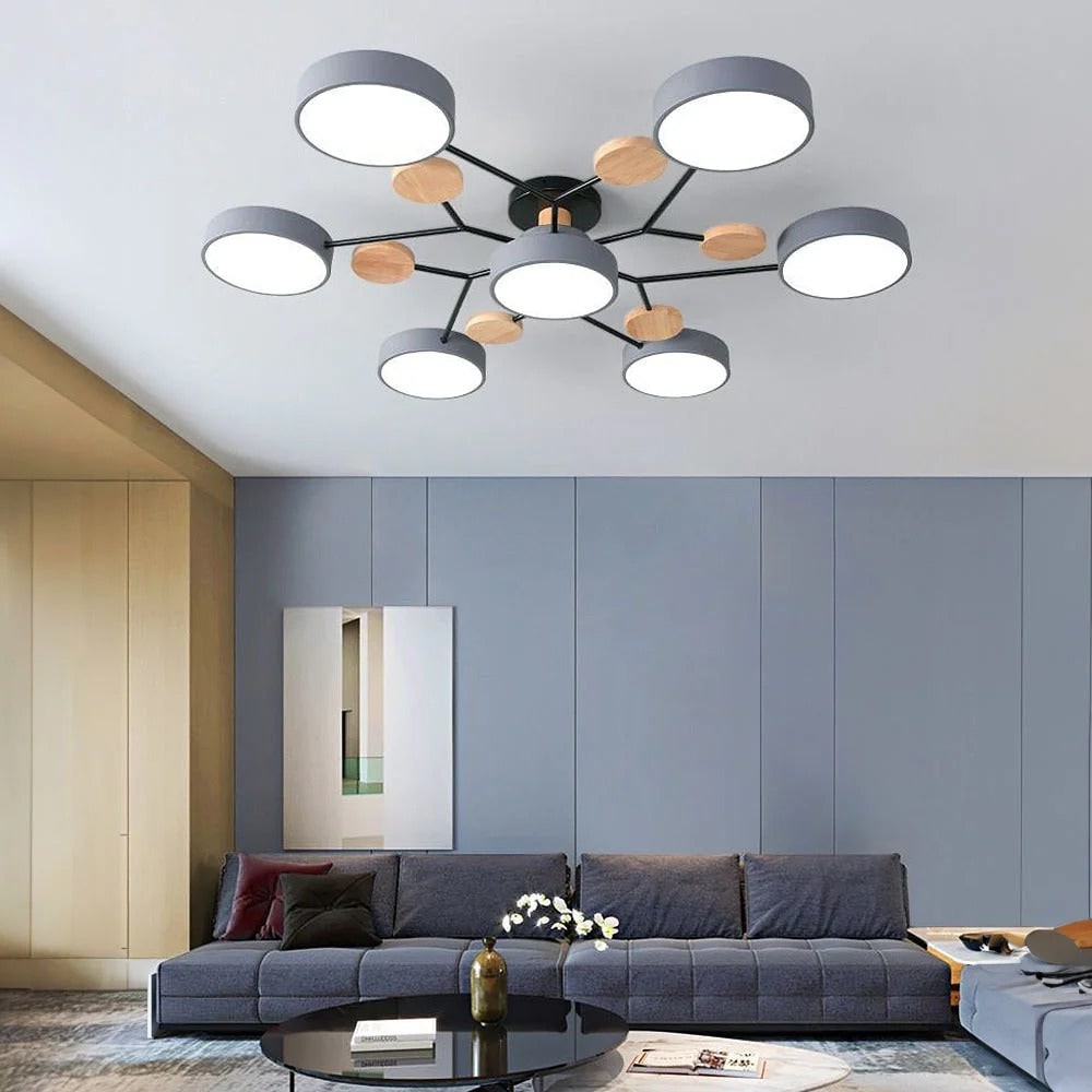 Energy-Efficient LED Semi-Flush Ceiling Chandelier