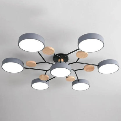 Energy-Efficient LED Semi-Flush Ceiling Chandelier