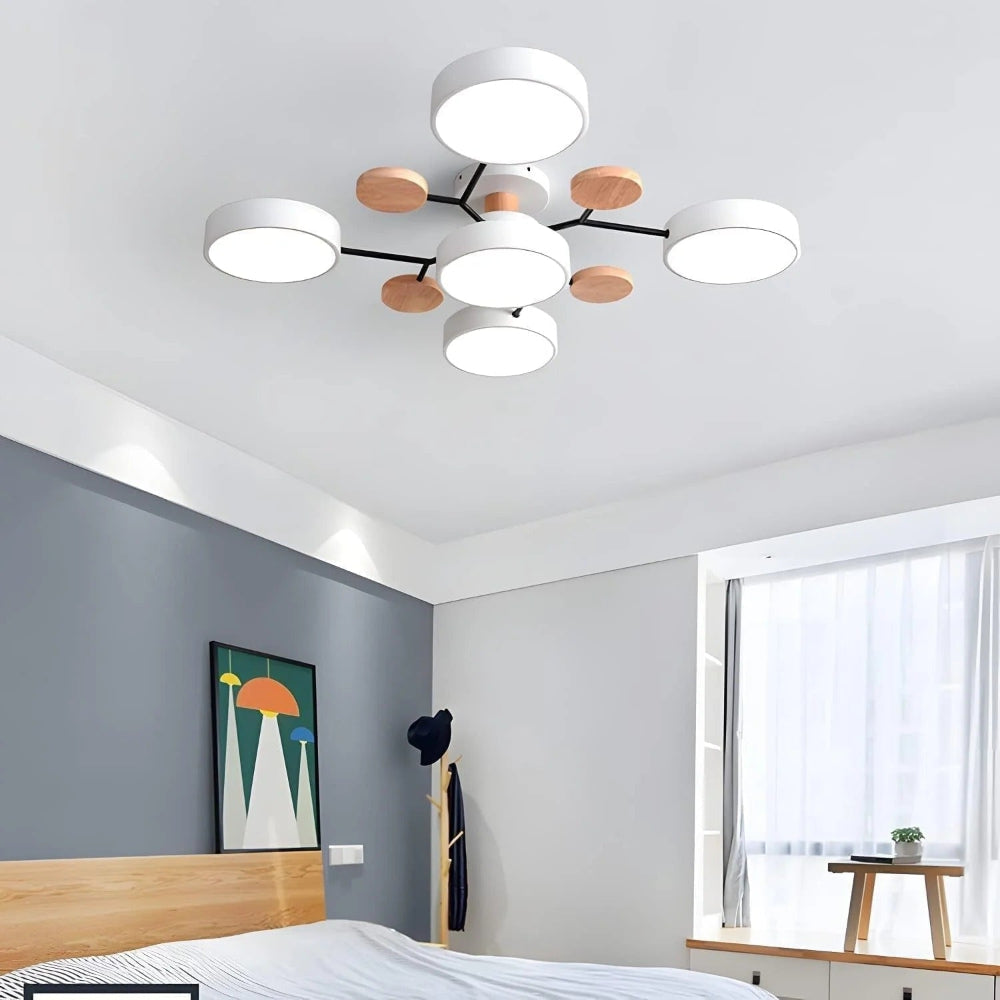 Energy-Efficient LED Semi-Flush Ceiling Chandelier