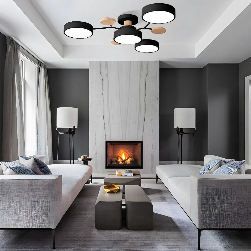 Energy-Efficient LED Semi-Flush Ceiling Chandelier
