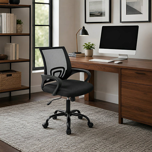 Ergonomic Mid-Back Chair – Lumbar Support & Rocking