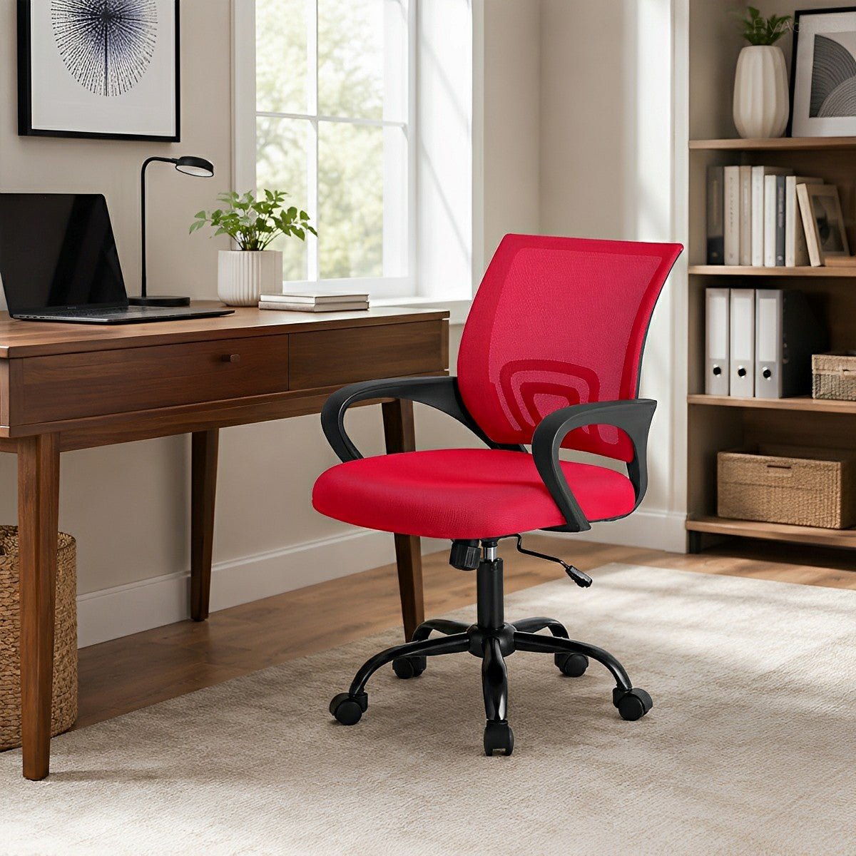Ergonomic Mid-Back Chair – Lumbar Support & Rocking