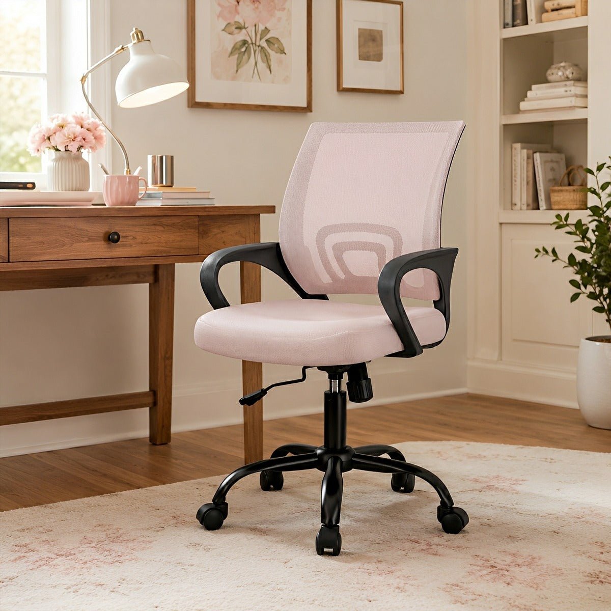 Ergonomic Mid-Back Chair – Lumbar Support & Rocking