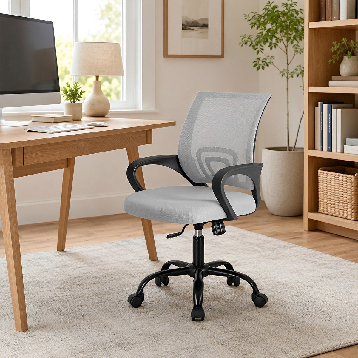 Ergonomic Mid-Back Chair – Lumbar Support & Rocking
