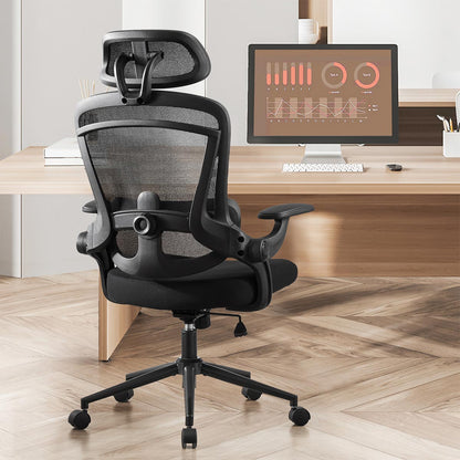 Ergonomic Office Chair Desk Chair Mesh Headrest&Lumbar Support Computer Chair